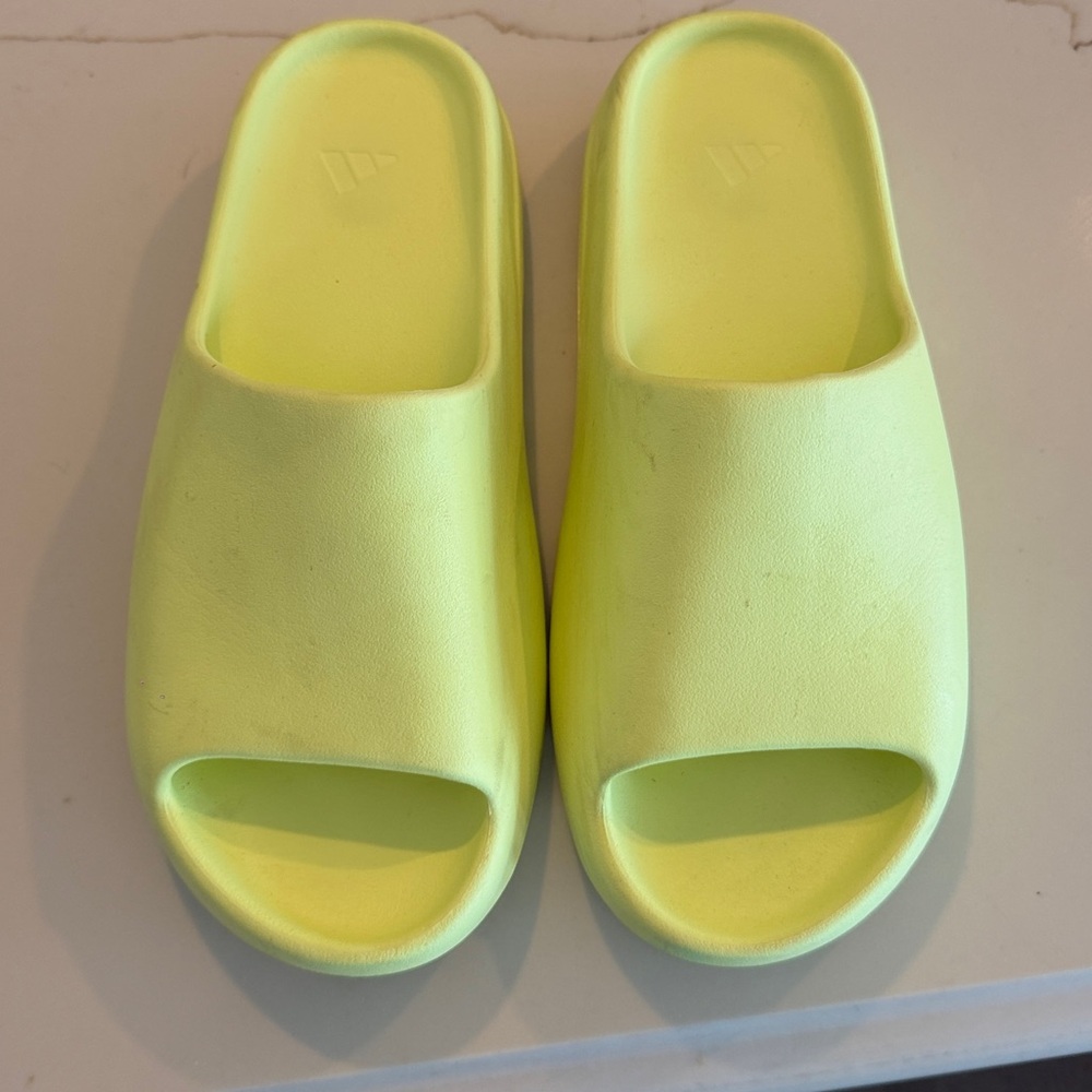Yeezy Neon Green Slides